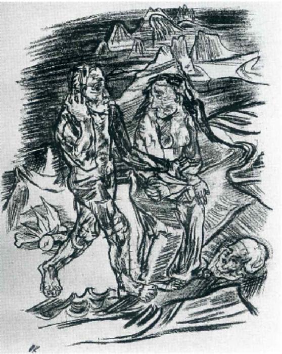 Man And Woman On The Road To Death — Oskar Kokoschka