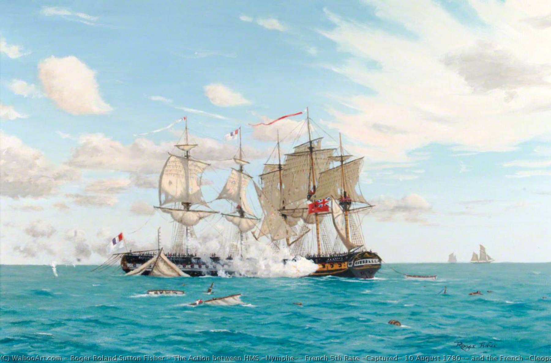 The Action Between Hms 'nymphe', French 5th Rate (captured, 10 August 1780), And The French 'cleopatre', 18 June 1793 — Roger Roland Sutton Fisher