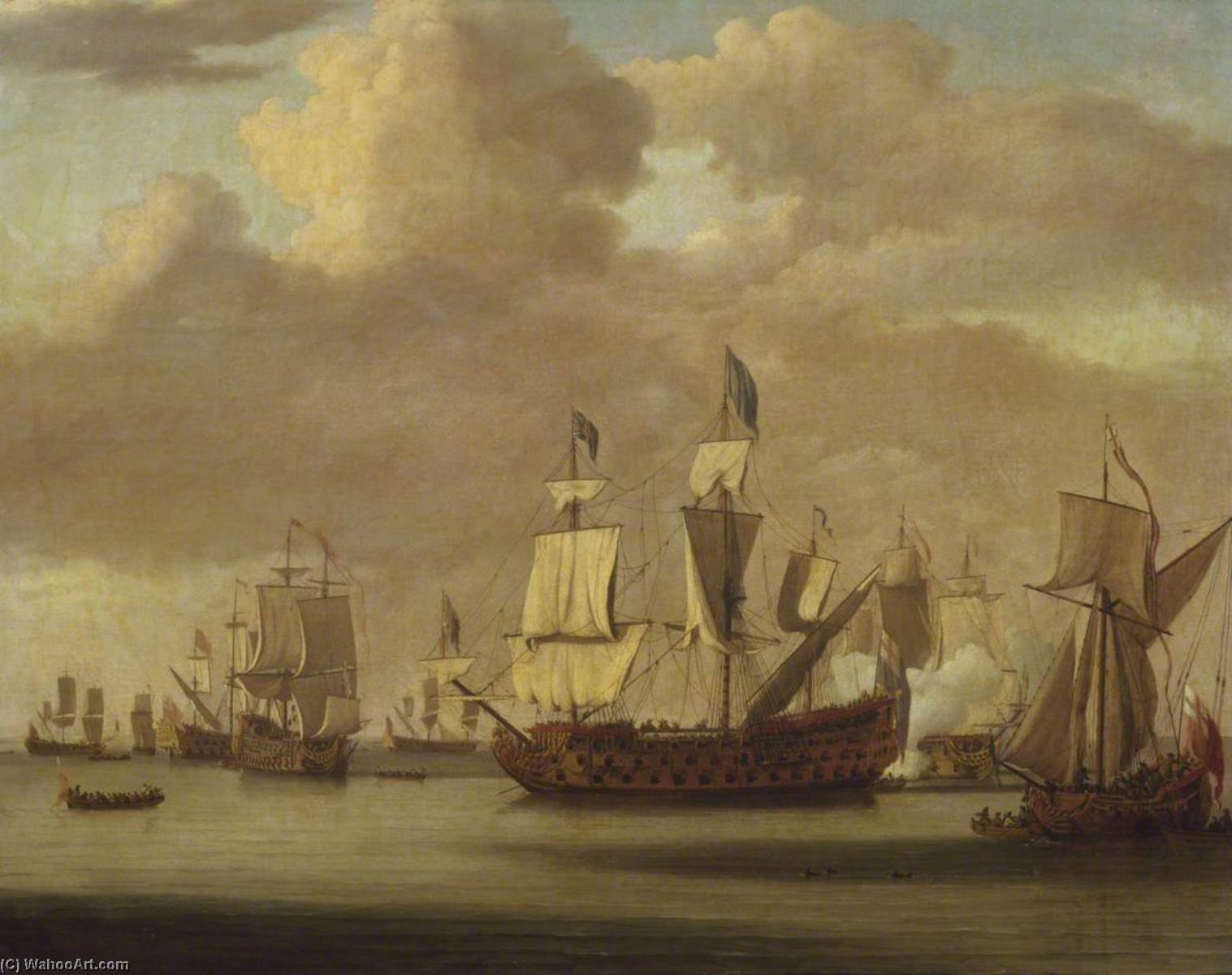 Calm Hms ‘royal James’, A Royal Yacht And Other Shipping — Вилем Ван Де Велде Старији
