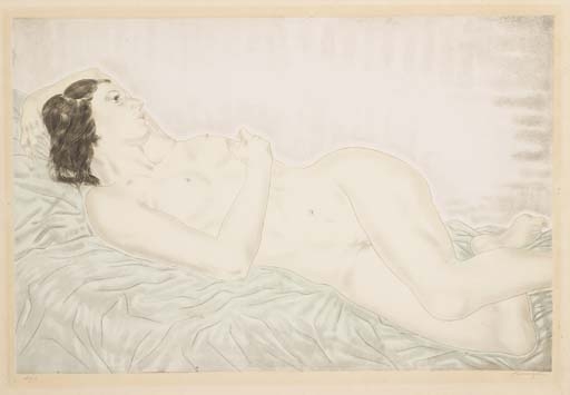 Nu Etendu, Planche De L'album Femmes — Léonard Tsuguharu Foujita