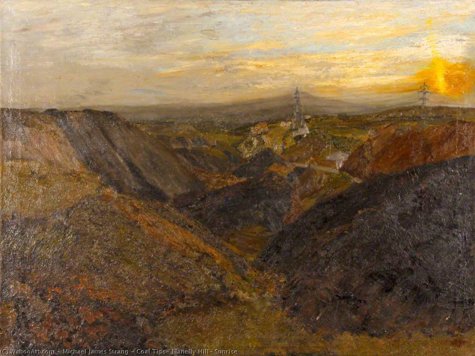 Coal Tips, Llanelly Hill, Sunrise — Michael James Strang