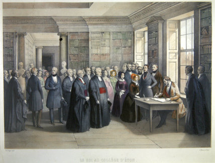 King Louis-philippe Signing The Visitor's Book — Edouard Pingret