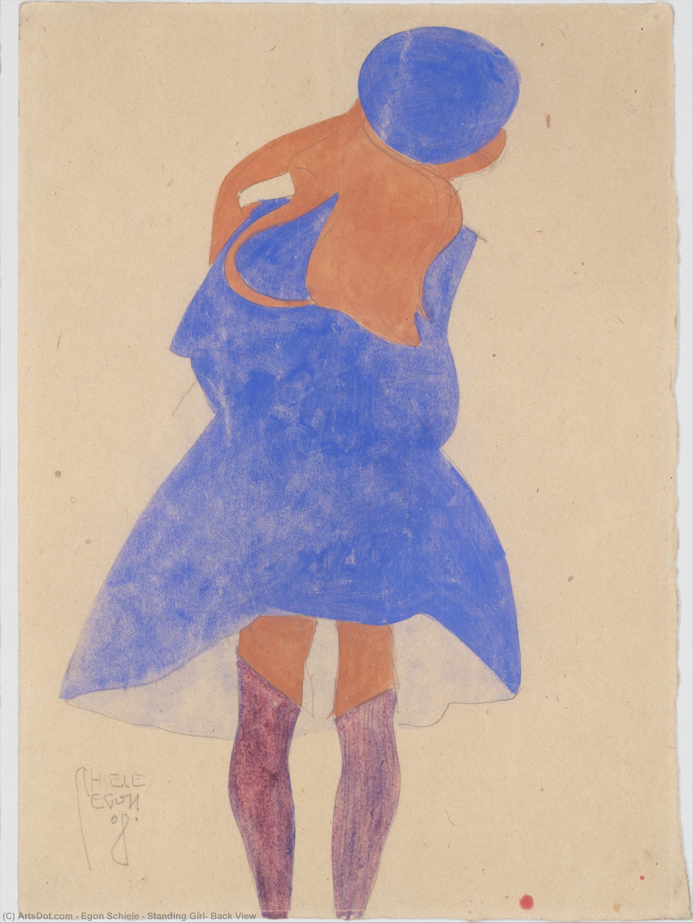 Standing Girl, Back View — Егон Шиле