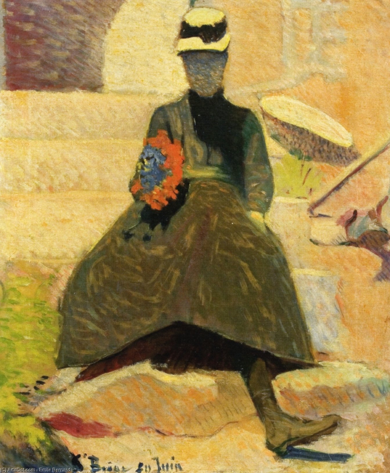Woman At Saint-briac — Émile Bernard