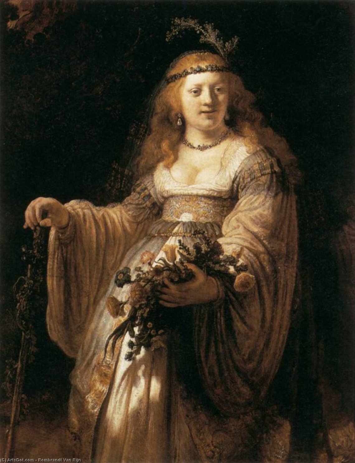 Saskia Van Uylenburgh In Arcadian Costume — Rembrandt Van Rijn