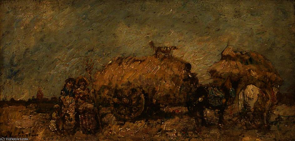 The Hayfield — Adolphe Joseph Thomas Monticelli