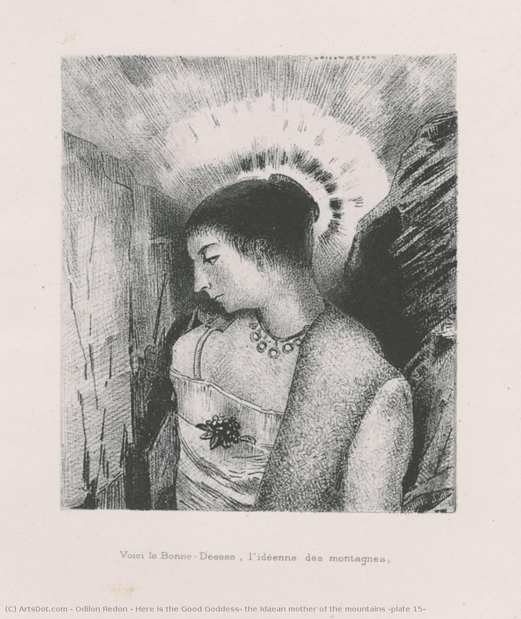 Here Is The Good Goddess, The Idaean Mother Of The Mountains (plate 15) — Odilon Redon