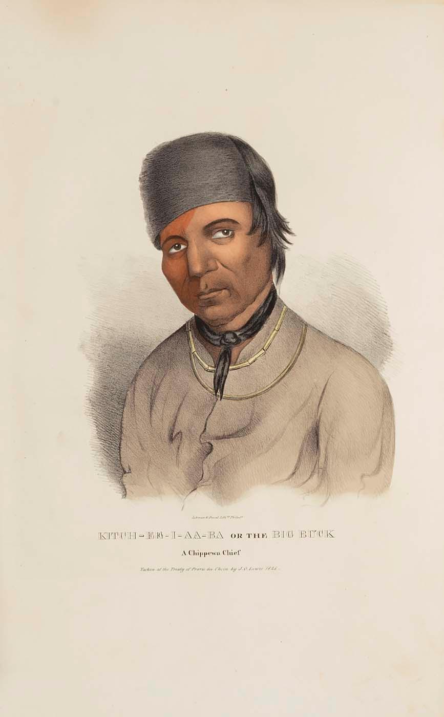 Kitch Ee I Aa Ba Or The Big Buck A Chippewa Chief, From The Aboriginal Portfolio — James Otto Lewis