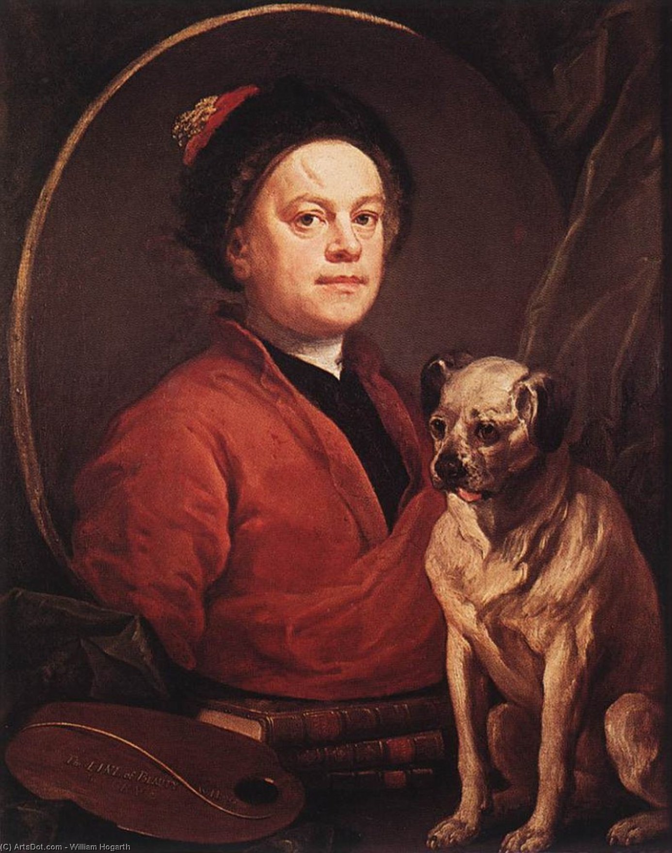The Painter And His Pug — Хогарт