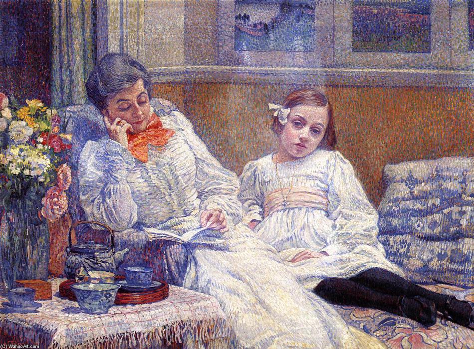 Madame Theo Van Rysselberghe And Her Daughter — Тео Ван Риселберг
