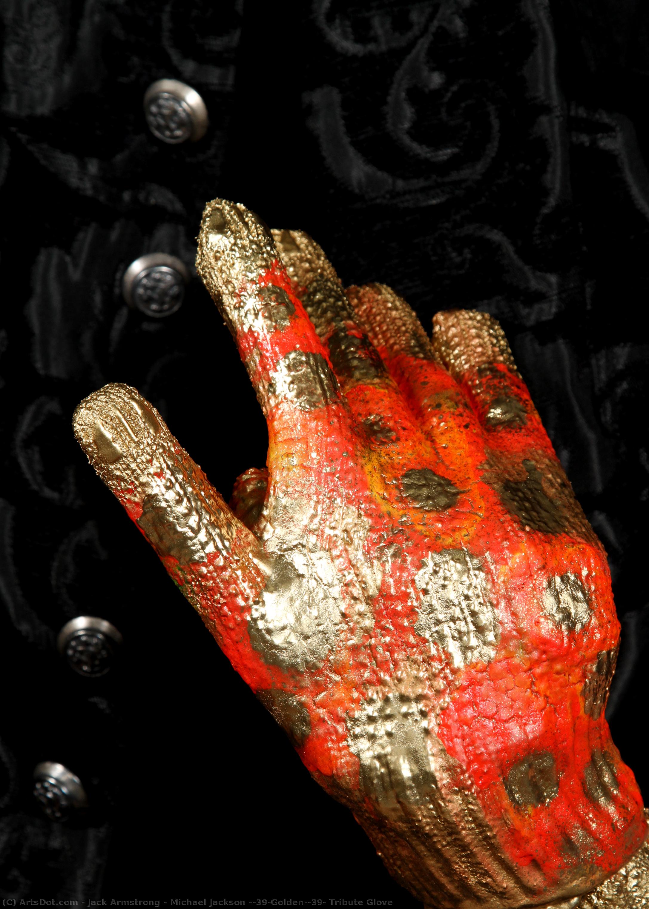 Michael Jackson 'golden' Tribute Glove — Jack Armstrong