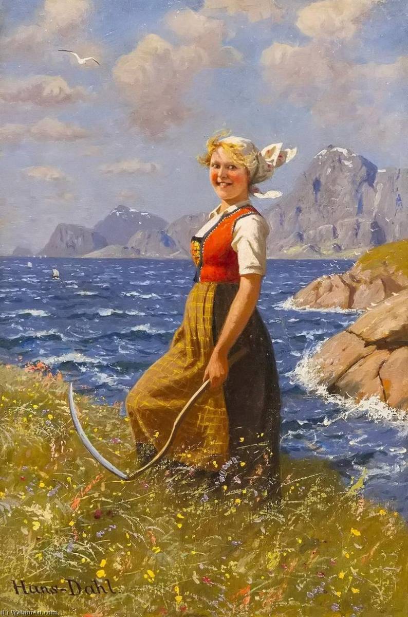 Maid With Scythe — Hans Dahl