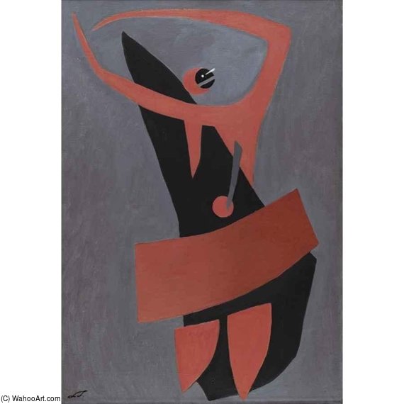 Dancer On Grey Ground — Lajos Tihanyi