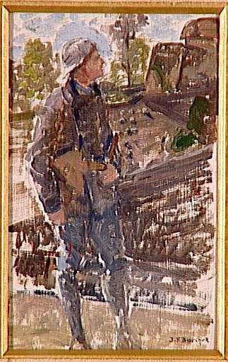 Portrait De L'adjudant Battestini, Des Tanks Renault, 1918 — Joseph-félix Bouchor