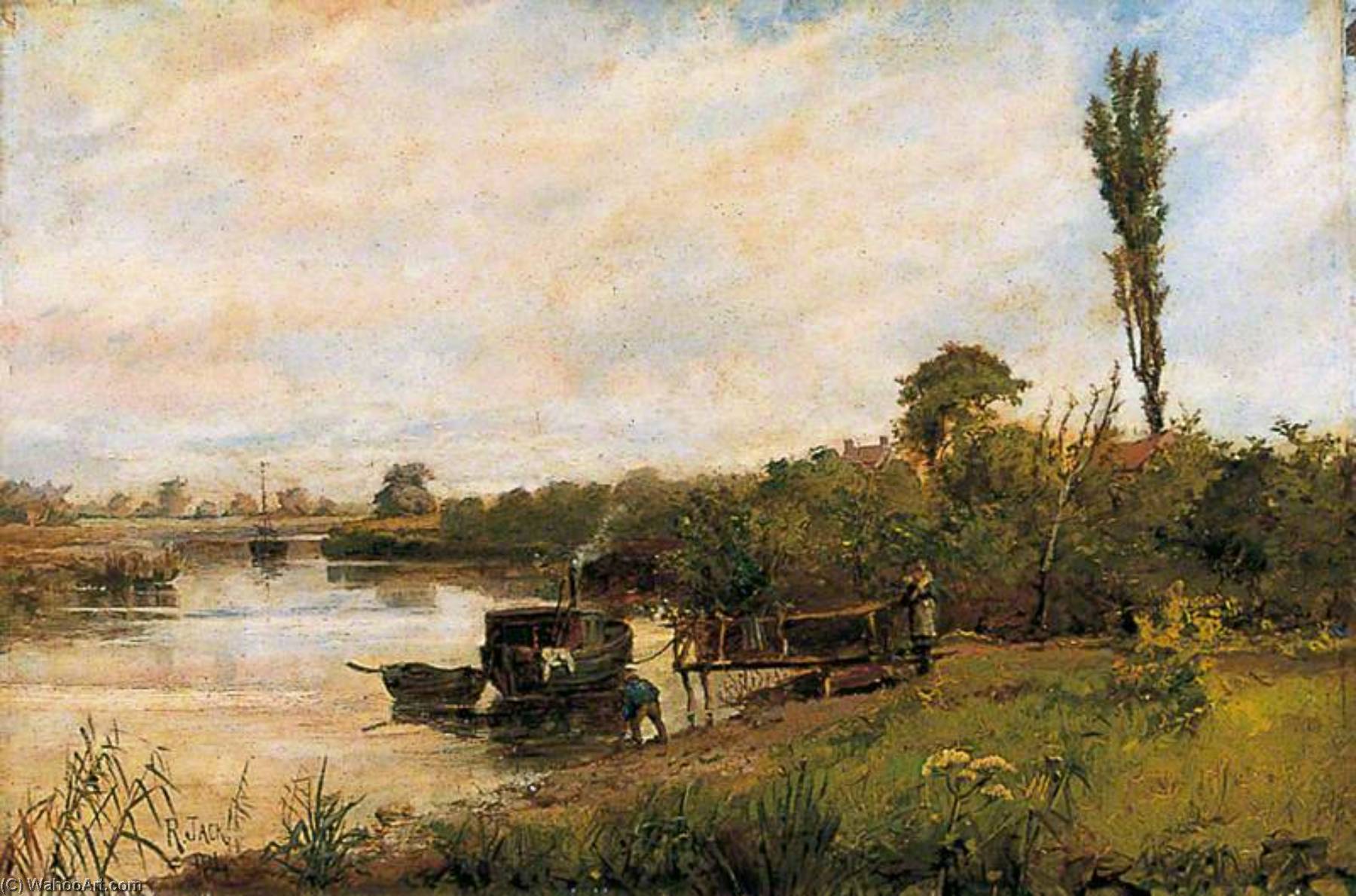 River Scene With Jetty — Richard Jack