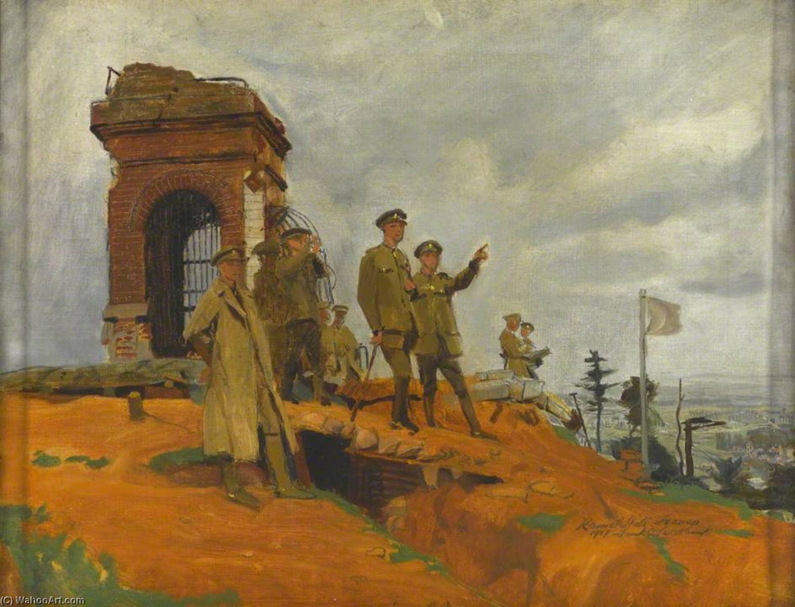 George V (1865–1936), At Mount Kemmel, South Of Ypres, During His Tour Of The Western Front, 1917 — Frank O. Salisbury