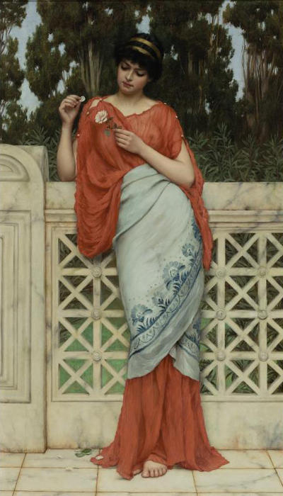 He Loves Me, He Loves Me Not — R.b.a John William Godward
