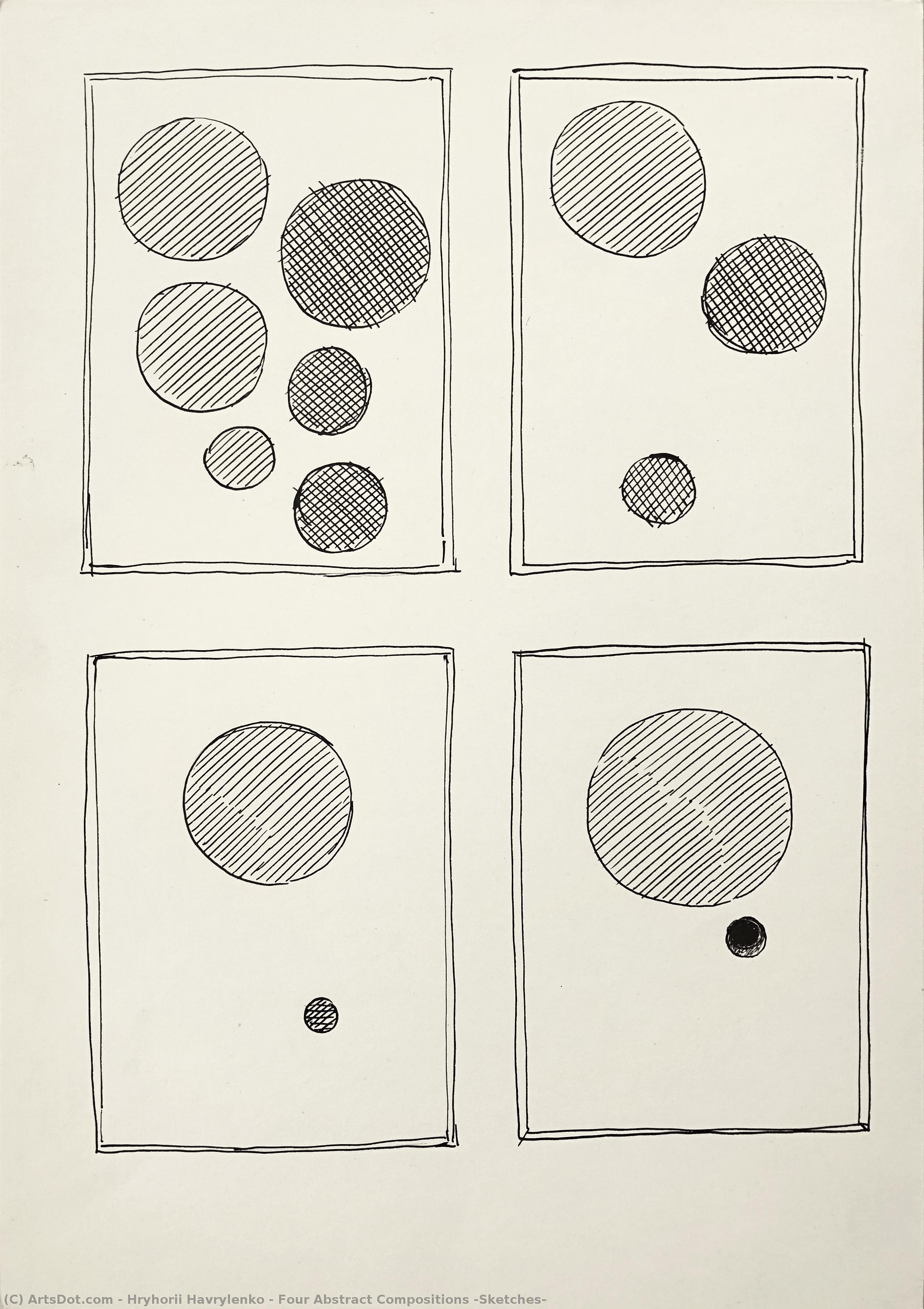 Four Abstract Compositions (sketches) — Hryhorii Havrylenko