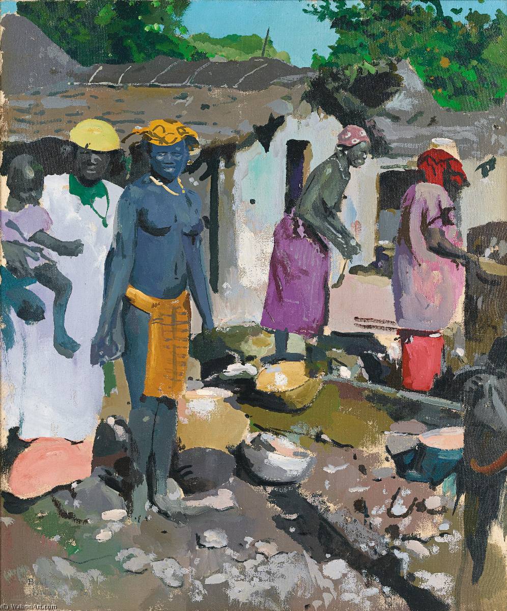 Les Pileuses De Mil (mali) — Jacques Majorelle