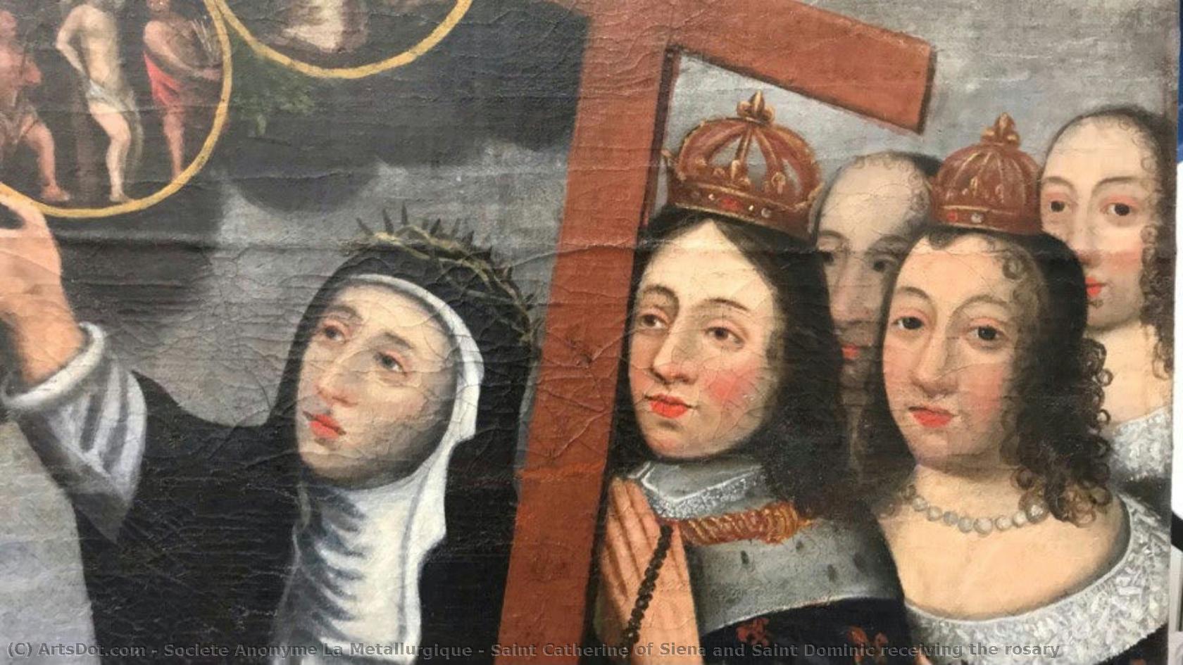 Saint Catherine Of Siena And Saint Dominic Receiving The Rosary — Societe Anonyme La Metallurgique