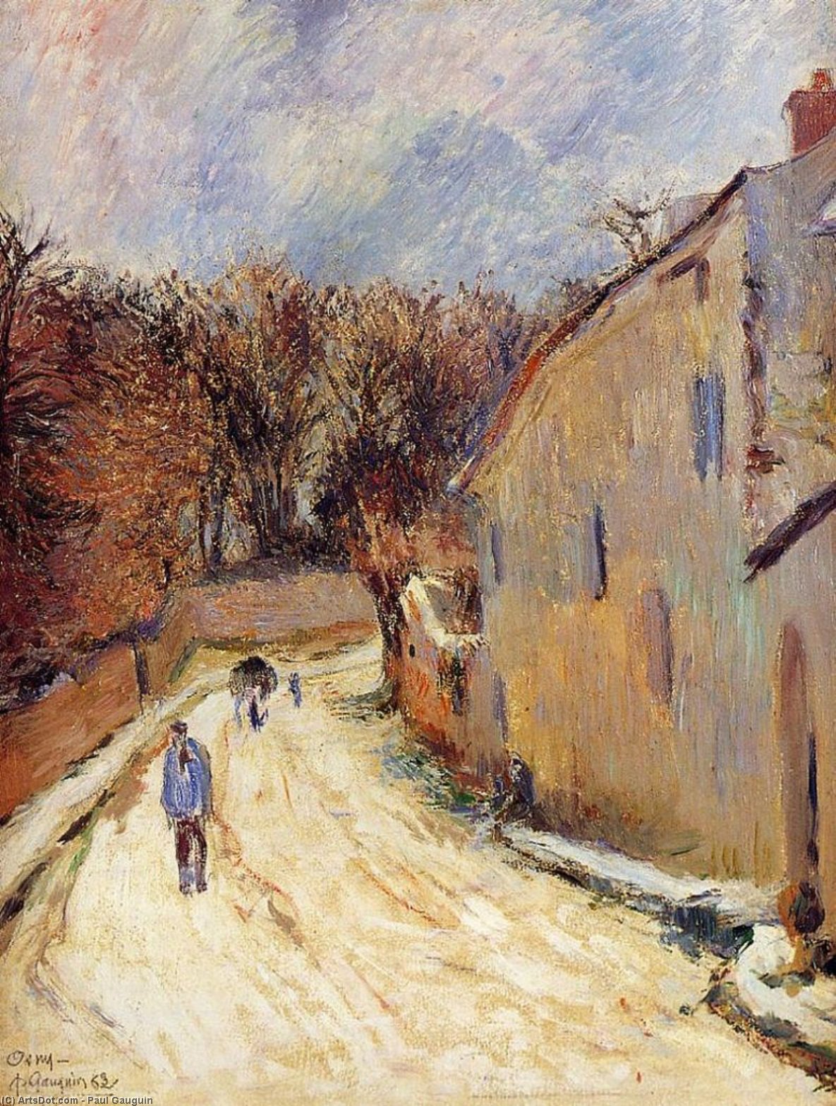Osny, Rue De Pontoise, Winter — Eugène Henri Paul Gauguin
