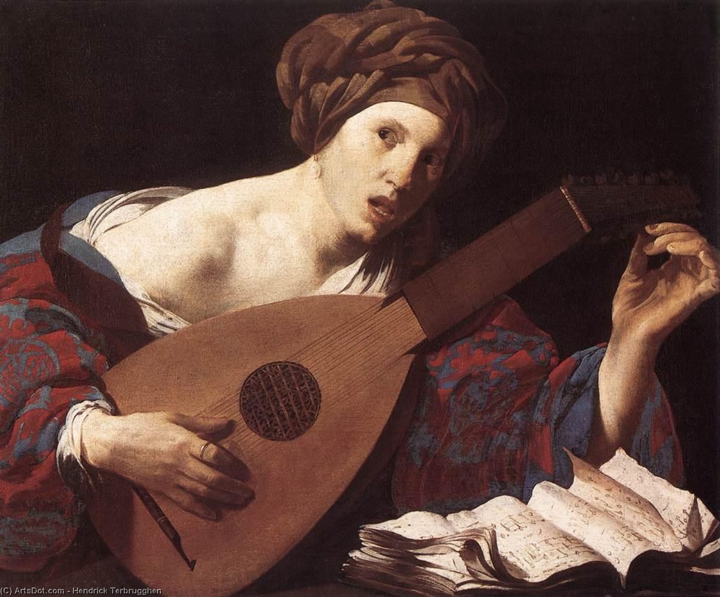 Woman Playing The Lute — Hendrick Terbrugghen