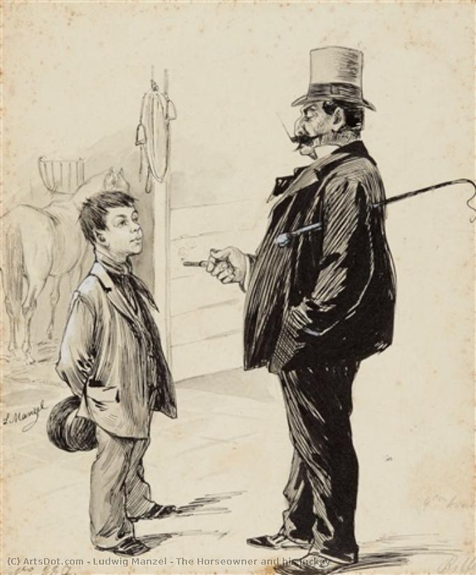 The Horseowner And His Jockey — Ludwig Manzel