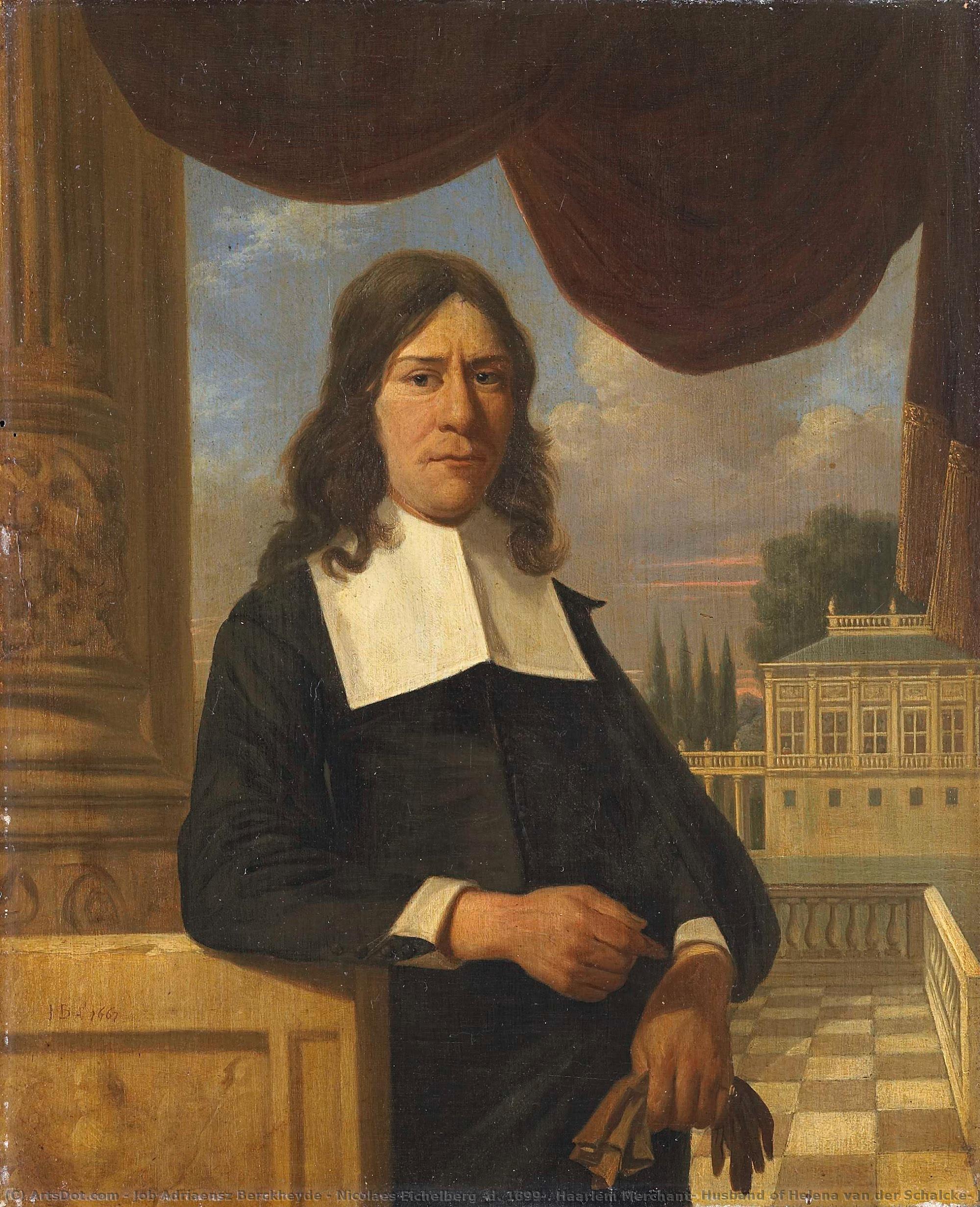 Nicolaes Eichelberg (d. 1699). Haarlem Merchant, Husband Of Helena Van Der Schalcke, Job Adriaensz Berckheyde (attributed To), 1667 — Job Adriaensz Berckheyde