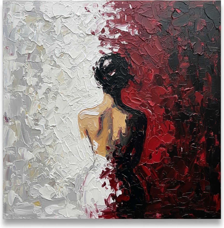 Transcendent Duality: The Sculptural Resonance Of Light, Shadow, And Crimson Depth — David Moreau