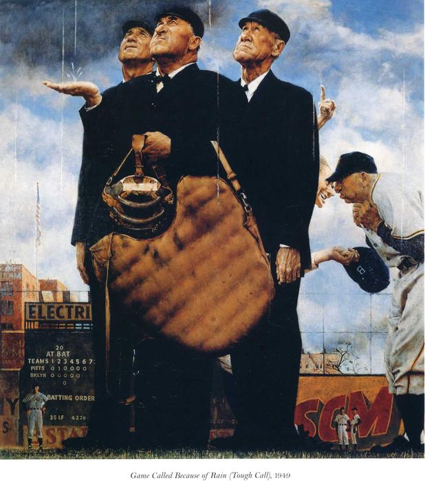 Game Called Because Of Rain (tough Call) — Norman Rockwell