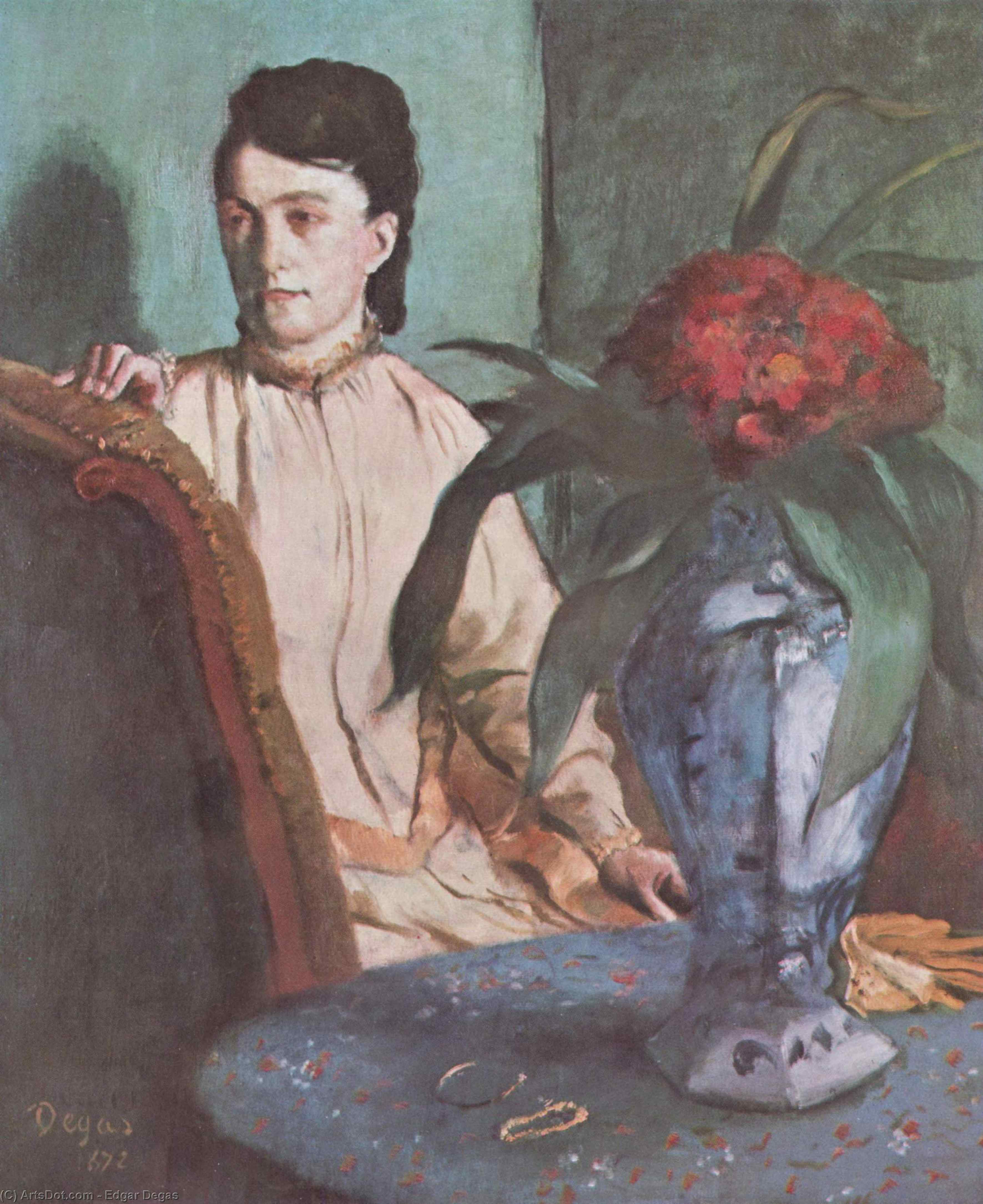 Woman With The Oriental Vase — Edgar Degas