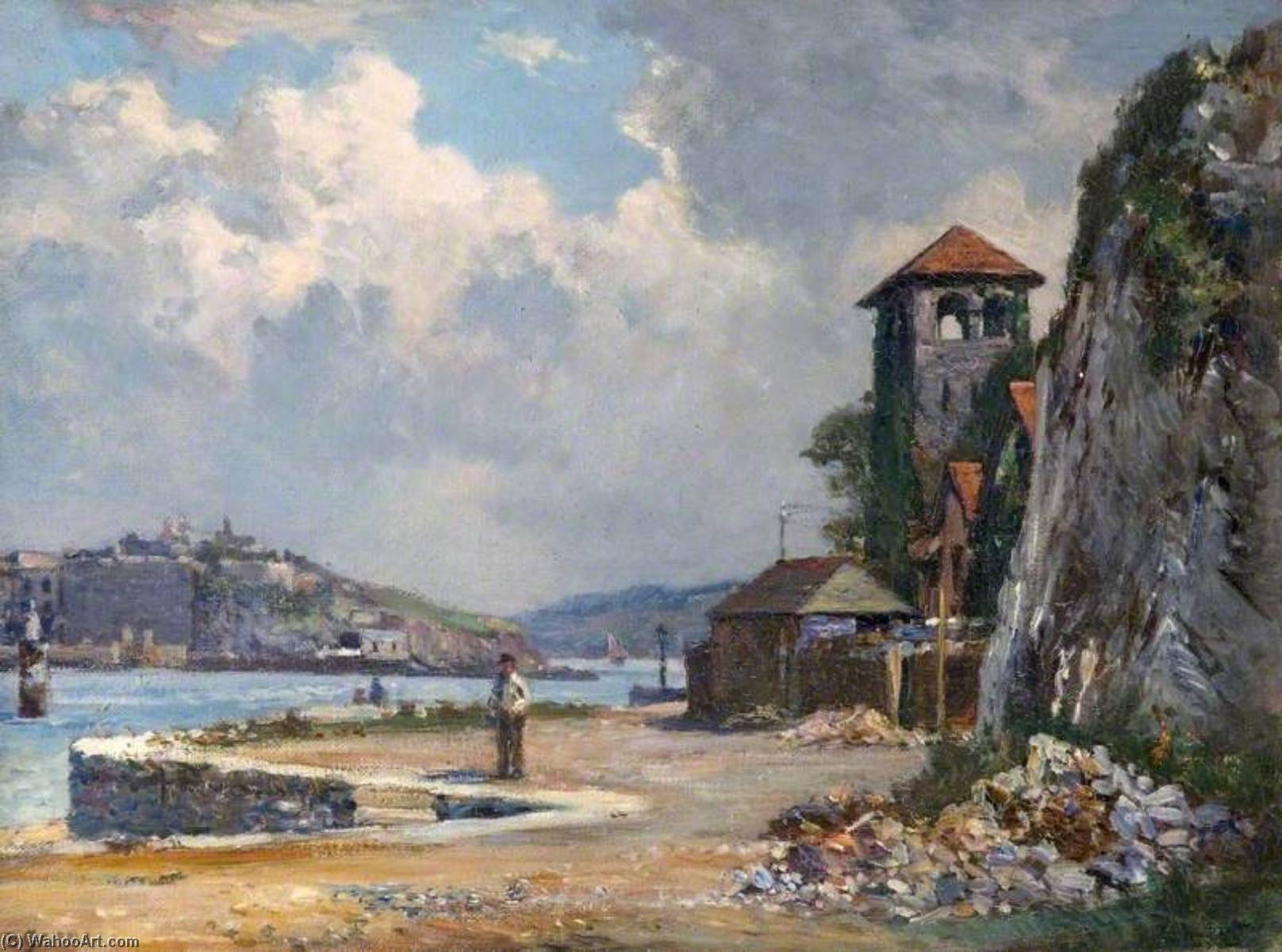 Quayside With Boats — Bernard Finnigan Gribble