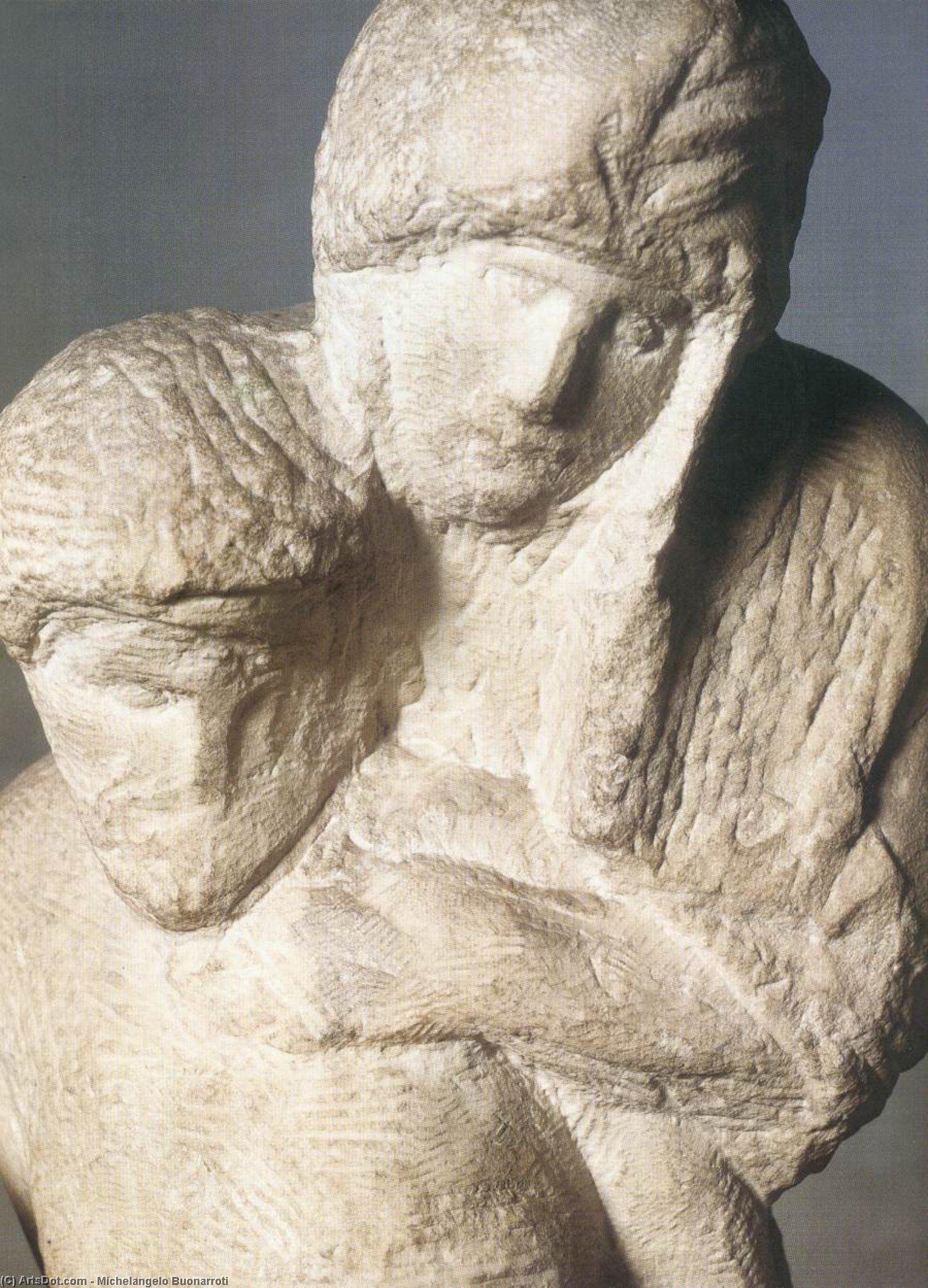 Pietà Rondanini (detail) — Michelangelo Buonarroti