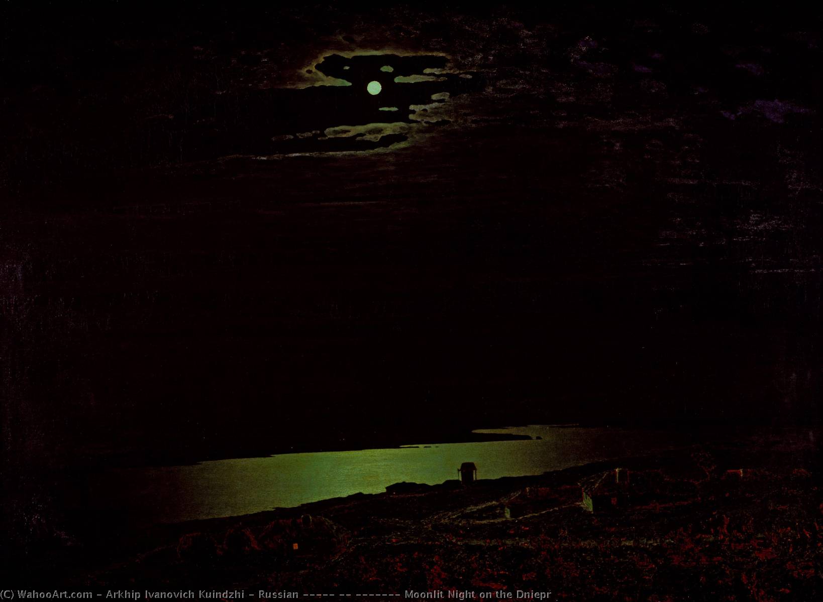 Russian «ночь На Днепре» Moonlit Night On The Dniepr — Arkhip Iwanowitsch Kuindsch