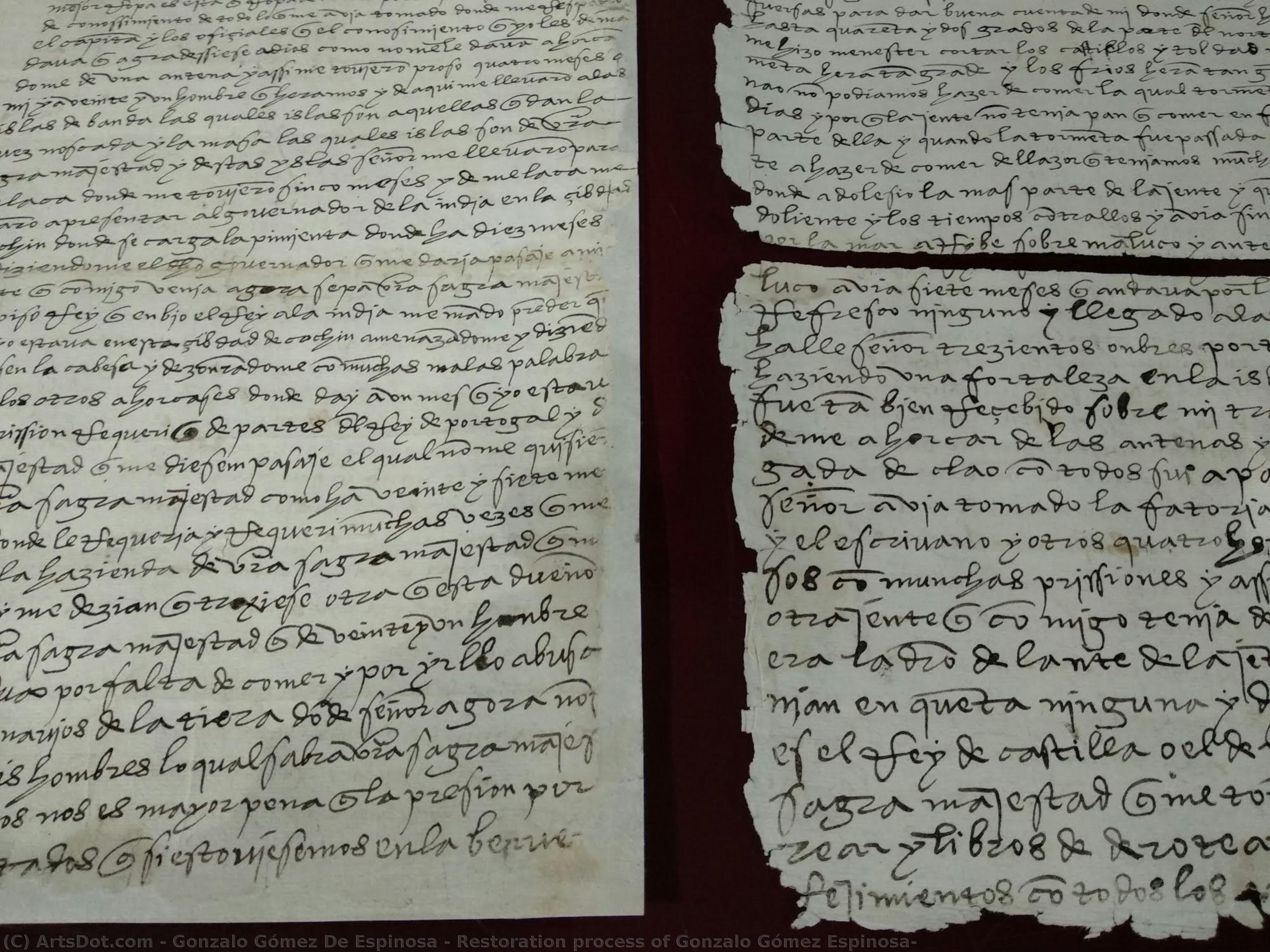 Restoration Process Of Gonzalo Gómez Espinosa — Gonzalo Gómez De Espinosa