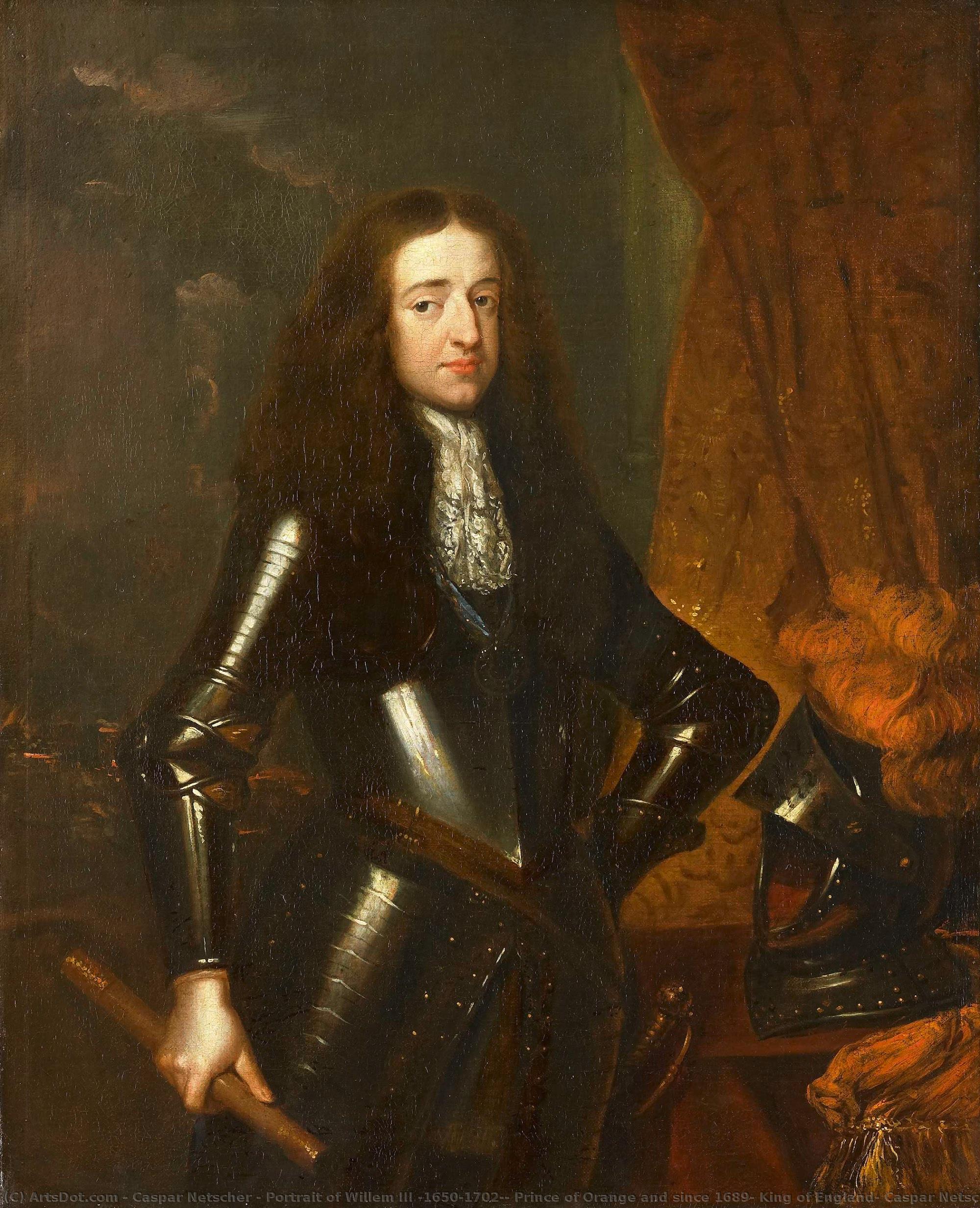 Portrait Of Willem Iii (1650-1702), Prince Of Orange And Since 1689, King Of England, Caspar Netscher, 1670 - 1684 — Netscher, Caspar