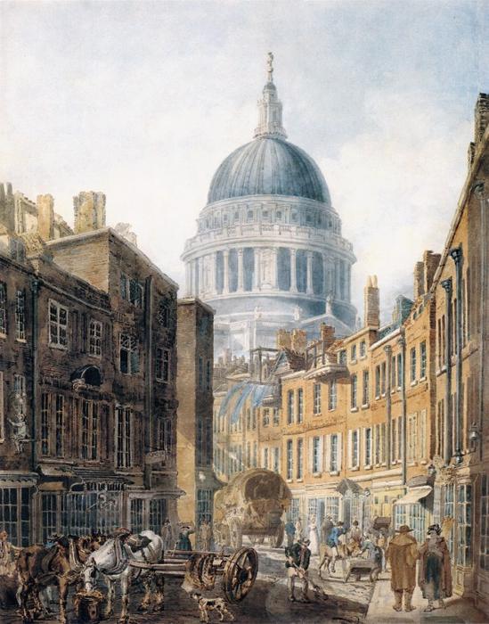 St Paul's Cathedral From St Martin's­le­grand — Thomas Girtin