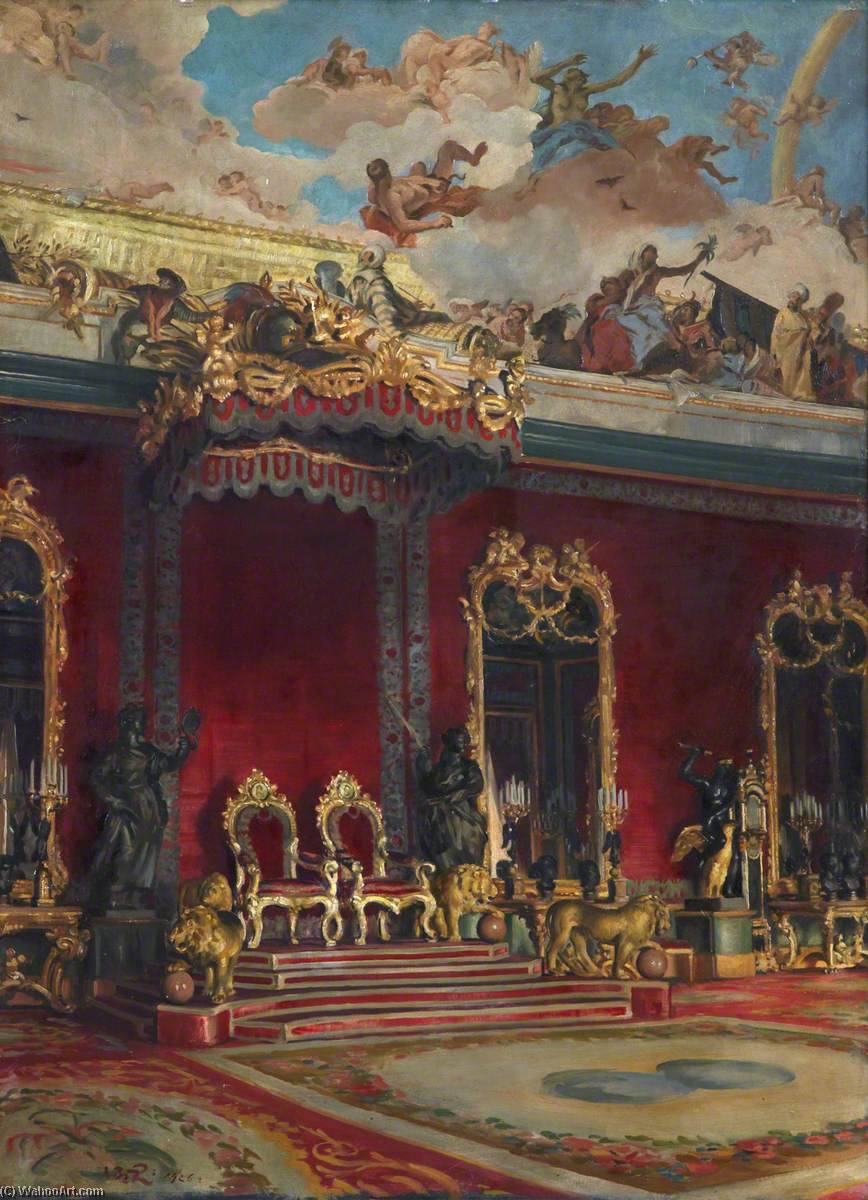The Throne Room, Royal Palace, Madrid — William Bruce Ellis Ranken