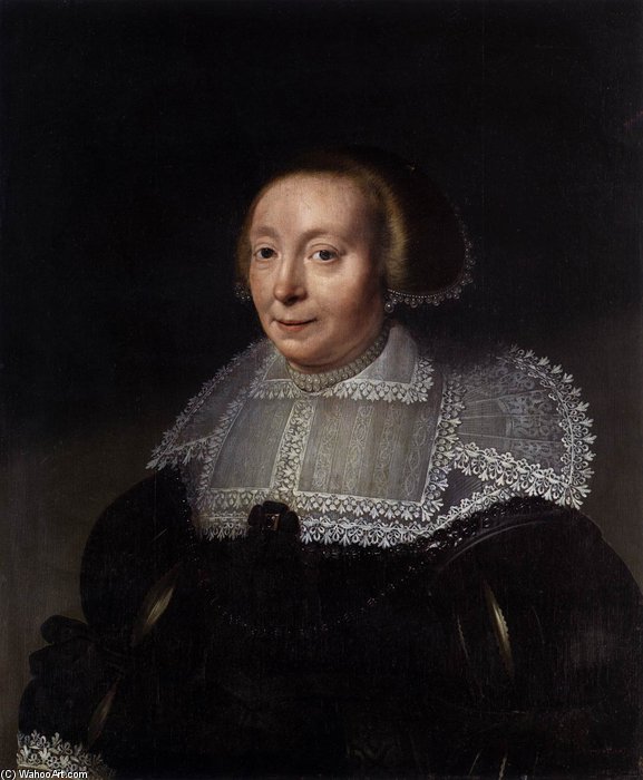 Portrait Of A Woman With A Lace Collar — Michiel Jansz Van Miereveld