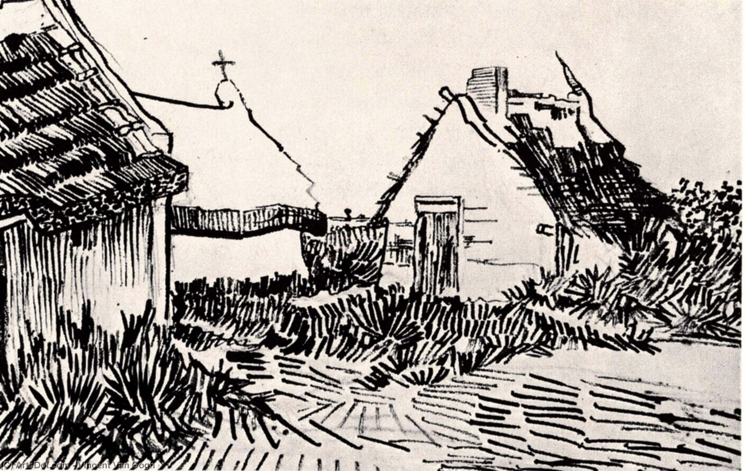 Three Cottages In Saintes-maries — Vincent Willem Van Gogh