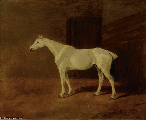 Grey Hunter In A Stable — William Barraud