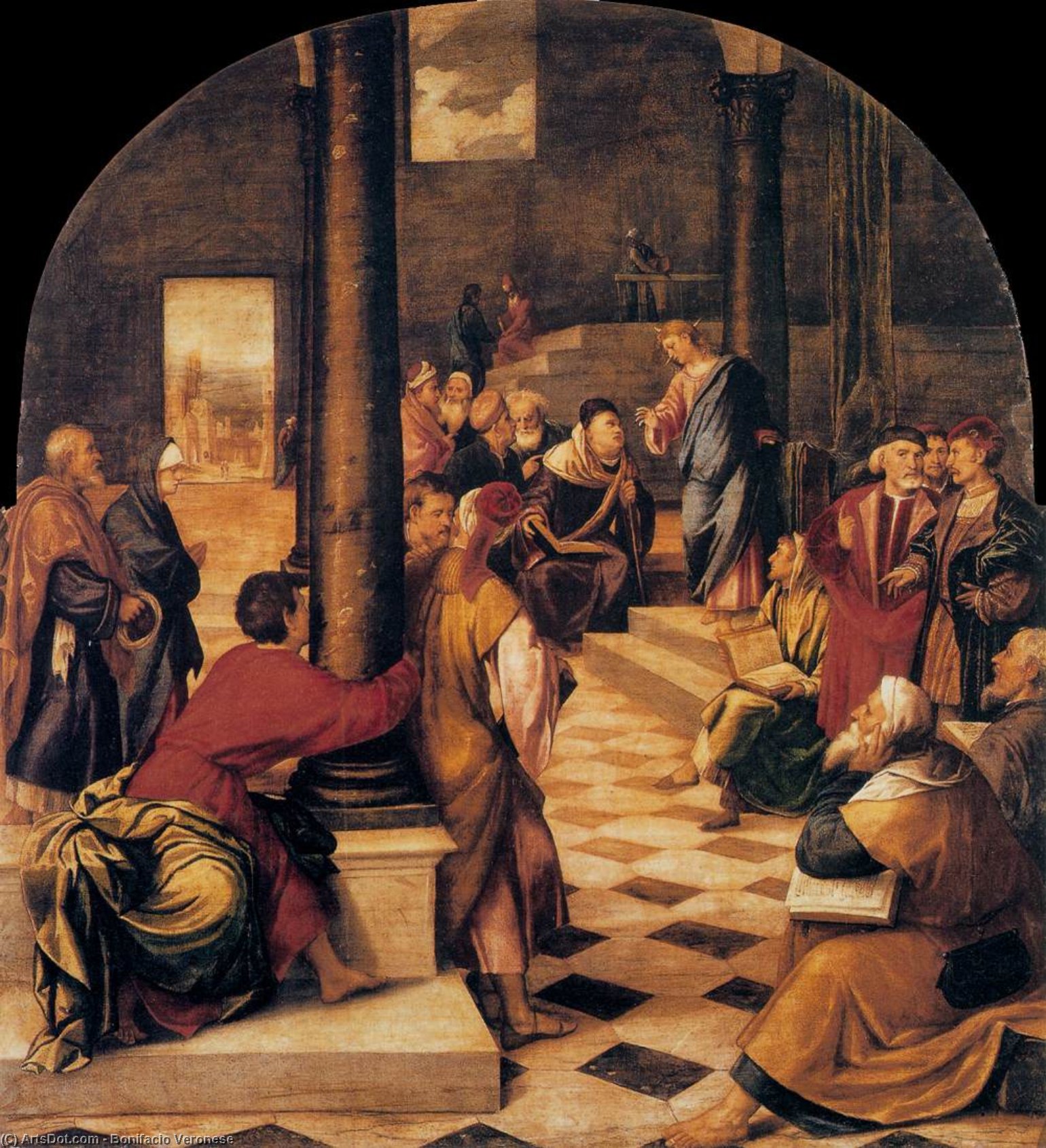 Christ Among The Doctors — Bonifazio Veronese (bonifazio De Pitati)