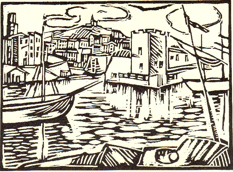 The Old Port Of Marseille, Engraving — Maurice De Vlaminck