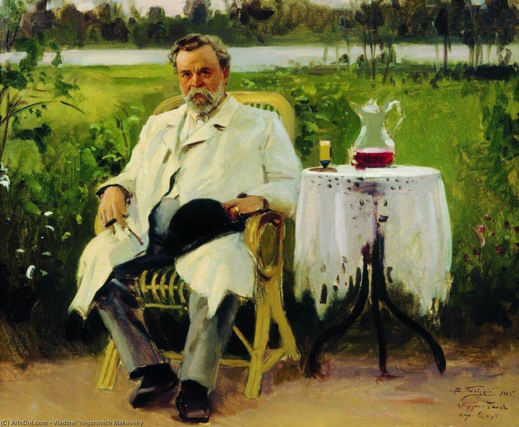 Portrait Of I. E. Tsvetkov — Vladimir Yegorovich Makovsky