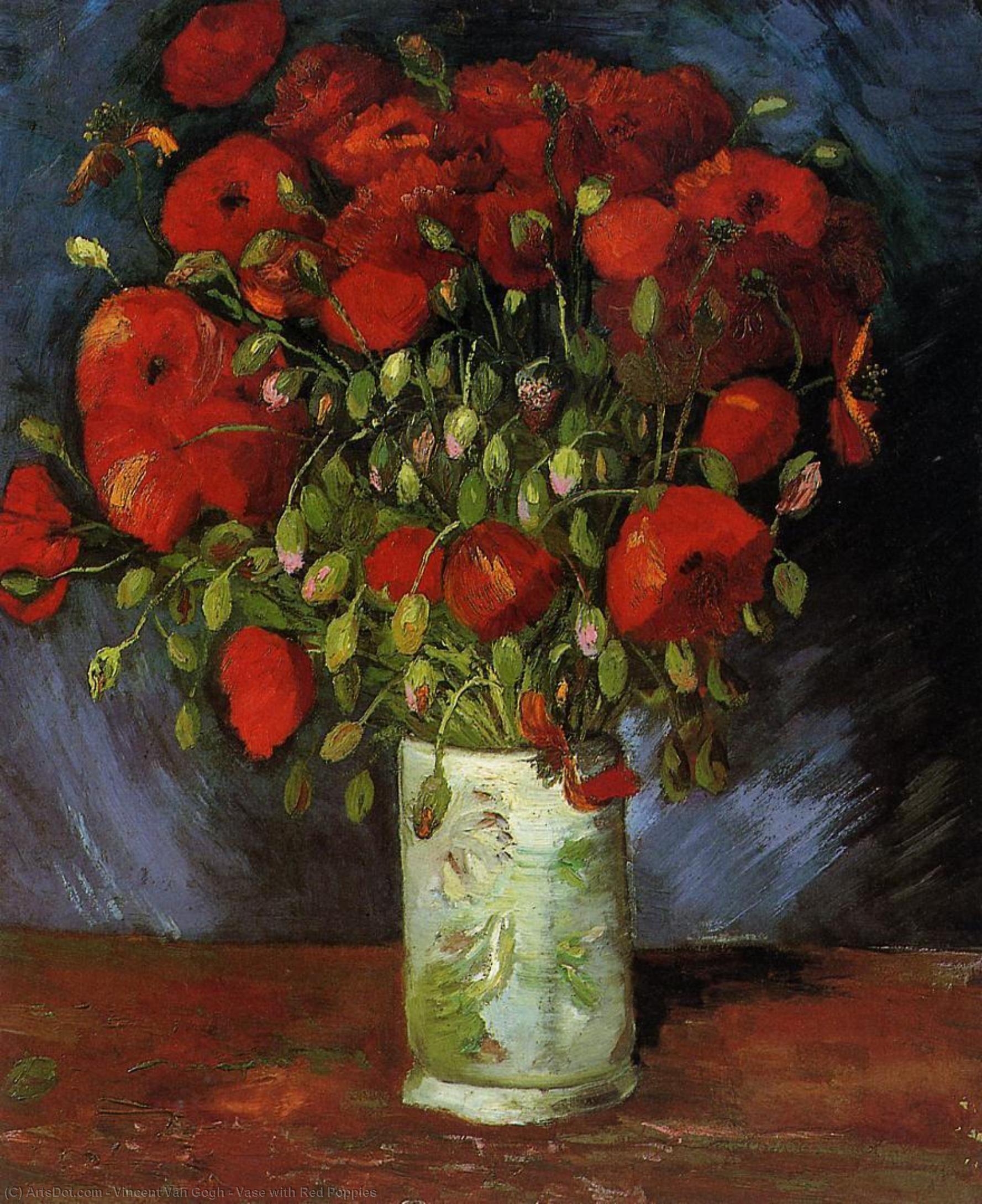 Jarra Con Poppies Rojos — Vincent Willem Van Gogh