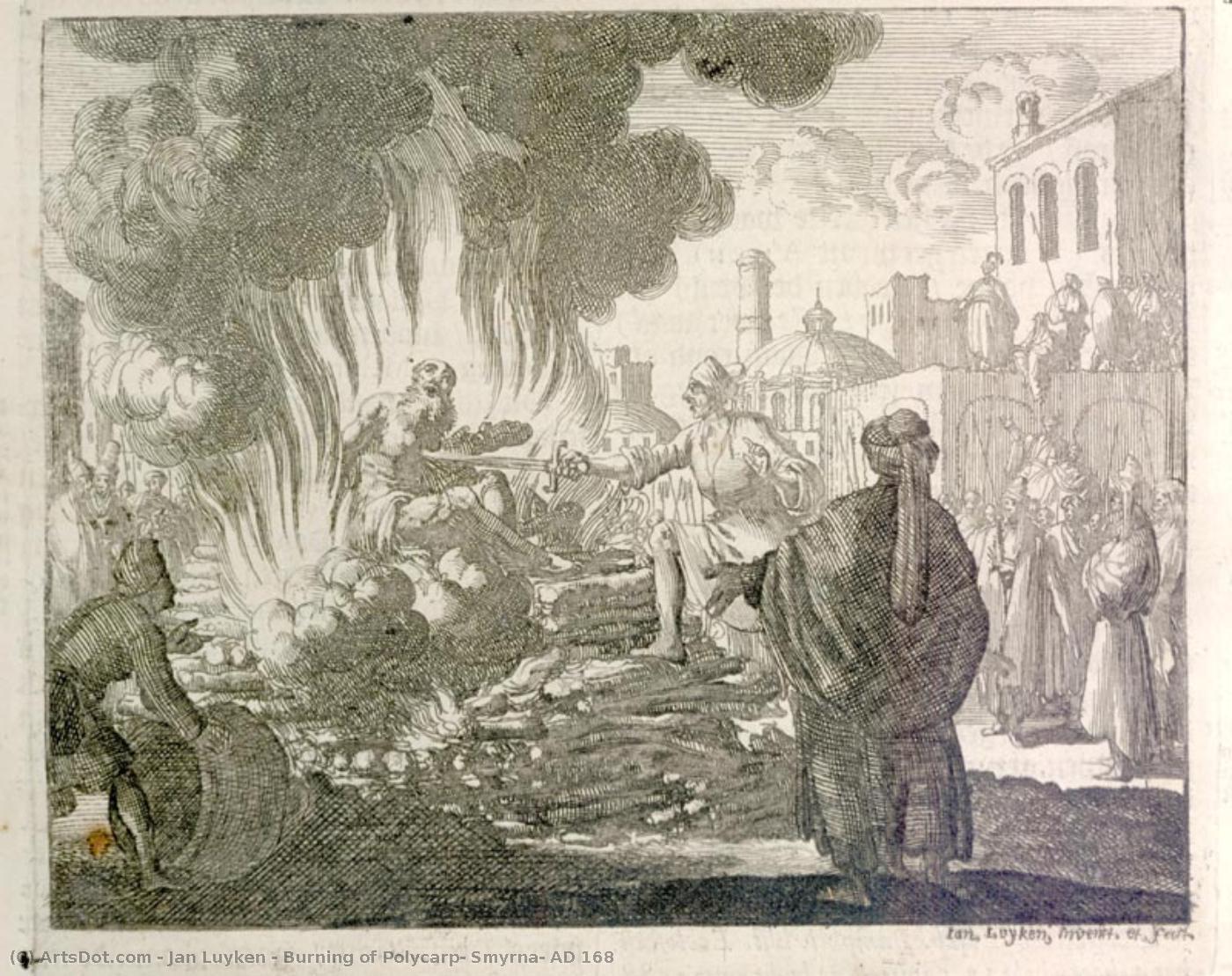 Burning Of Polycarp, Smyrna, Ad 168 — Johannes Luiken