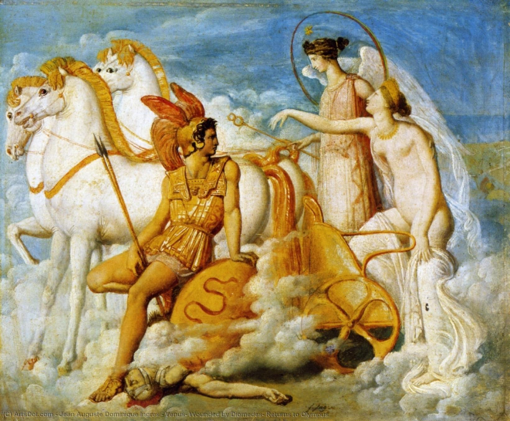 Venus, Wounded By Diomedes, Returns To Olympus — Jean-auguste-dominique Ingres