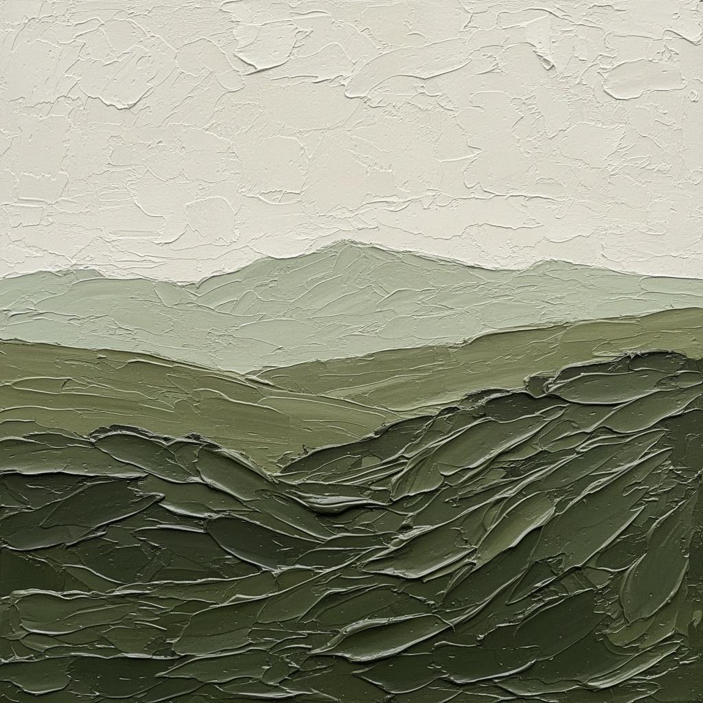 Monolithic Silence: A Sculptural Study Of Verdant Ridges And Ethereal Mist — David Moreau