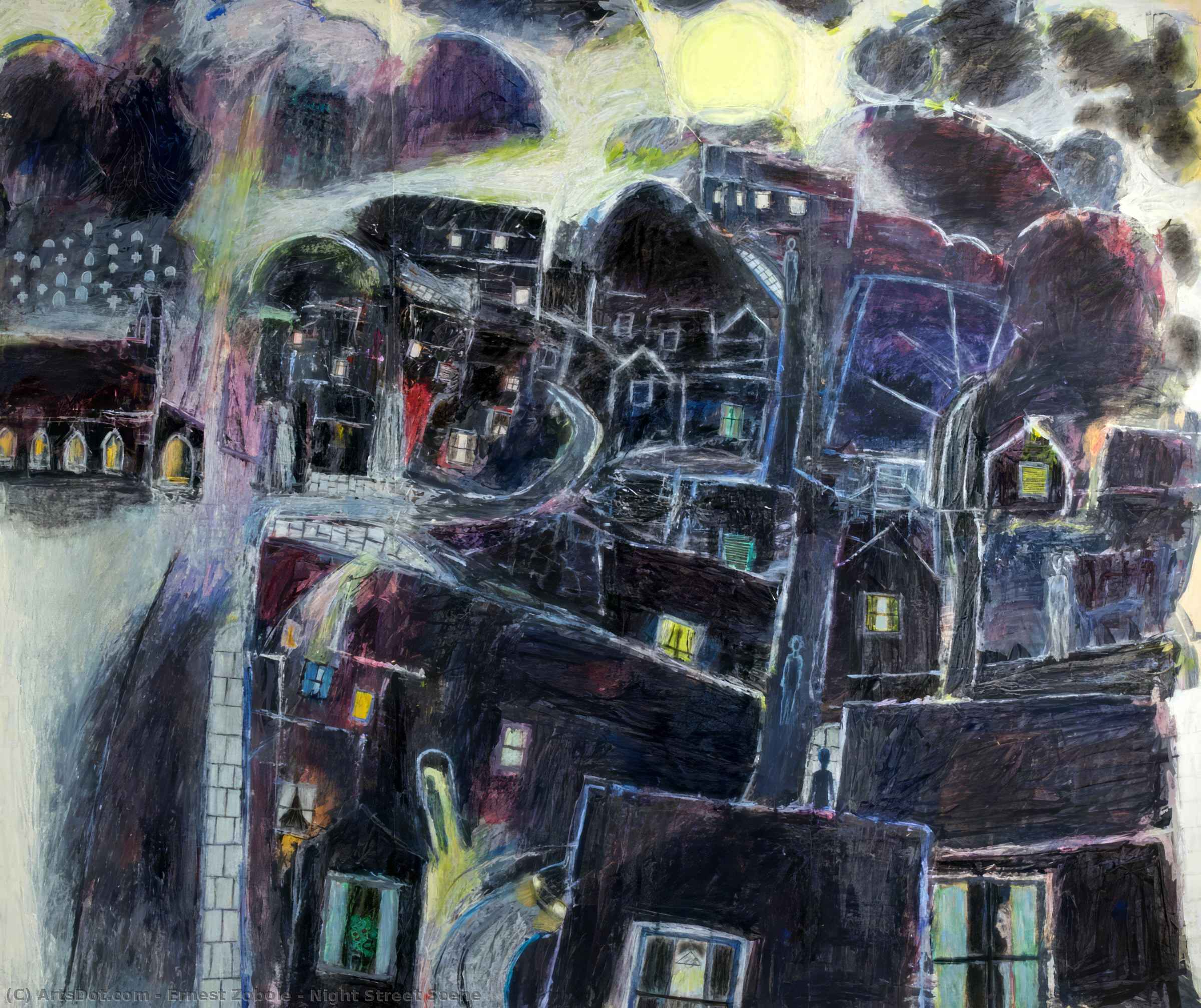 Night Street Scene — Ernest Zobole