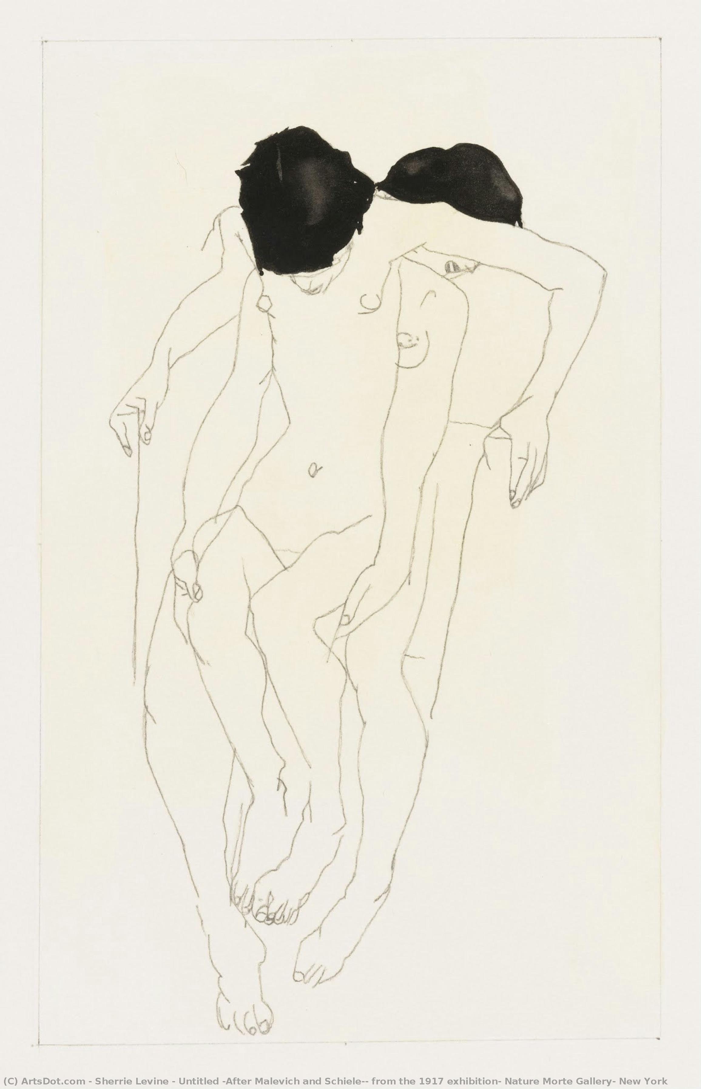 Untitled (after Malevich And Schiele), From The 1917 Exhibition, Nature Morte Gallery, New York — Sherrie Levine